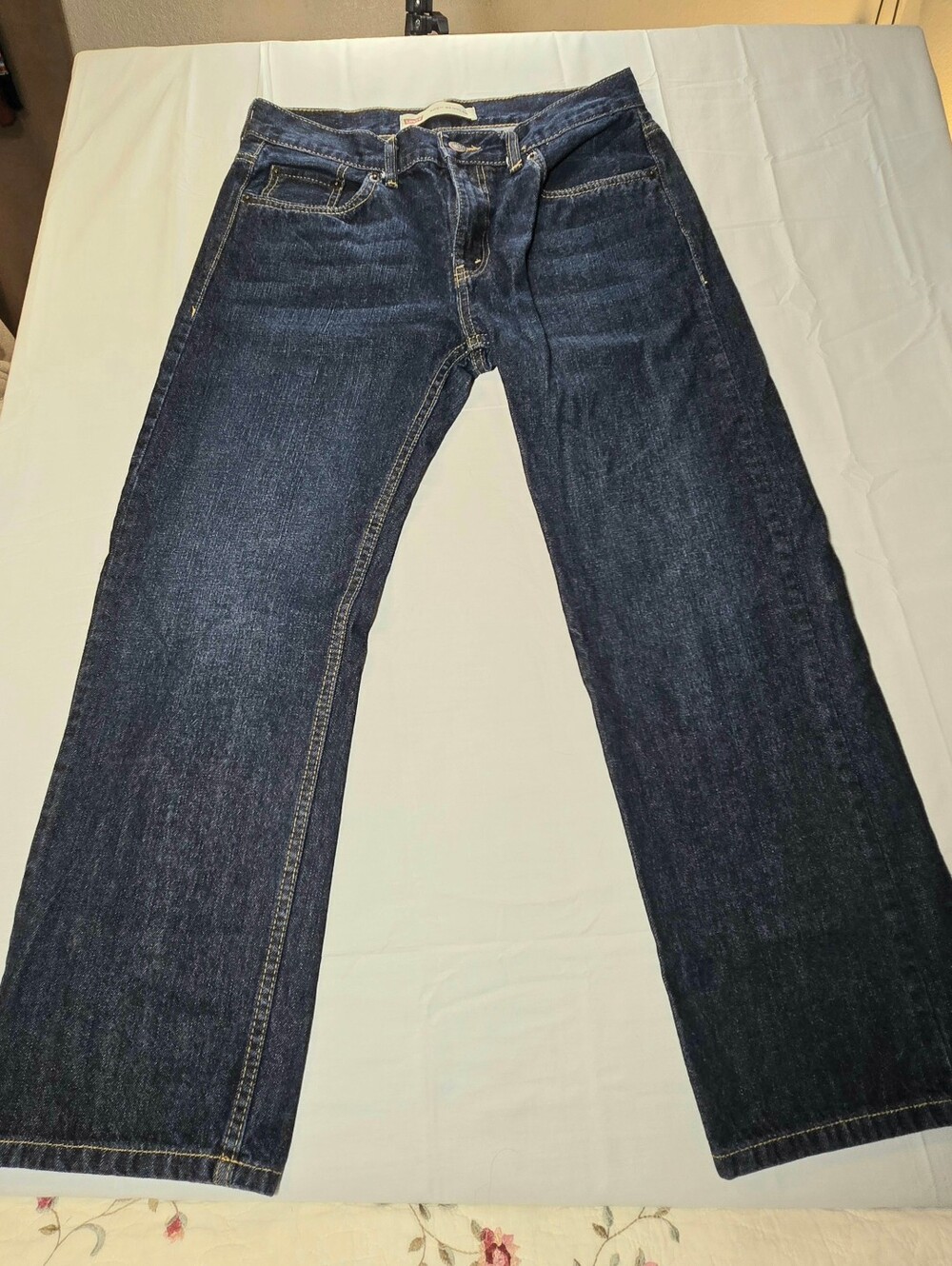 NWT Levi's 505 Regular 14 Husky 33x28 Dark Wash Jeans